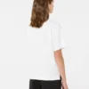 T-shirt em jersey de algodão, branca T-shirt em jersey de algodão, branca