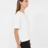 T-shirt em jersey de algodão, branca T-shirt em jersey de algodão, branca