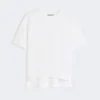 T-shirt em jersey de algodão, branca T-shirt em jersey de algodão, branca