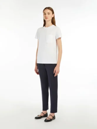 T-shirt em jersey de algodão, branco óptico