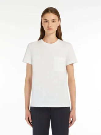 T-shirt em jersey de algodão, branco óptico