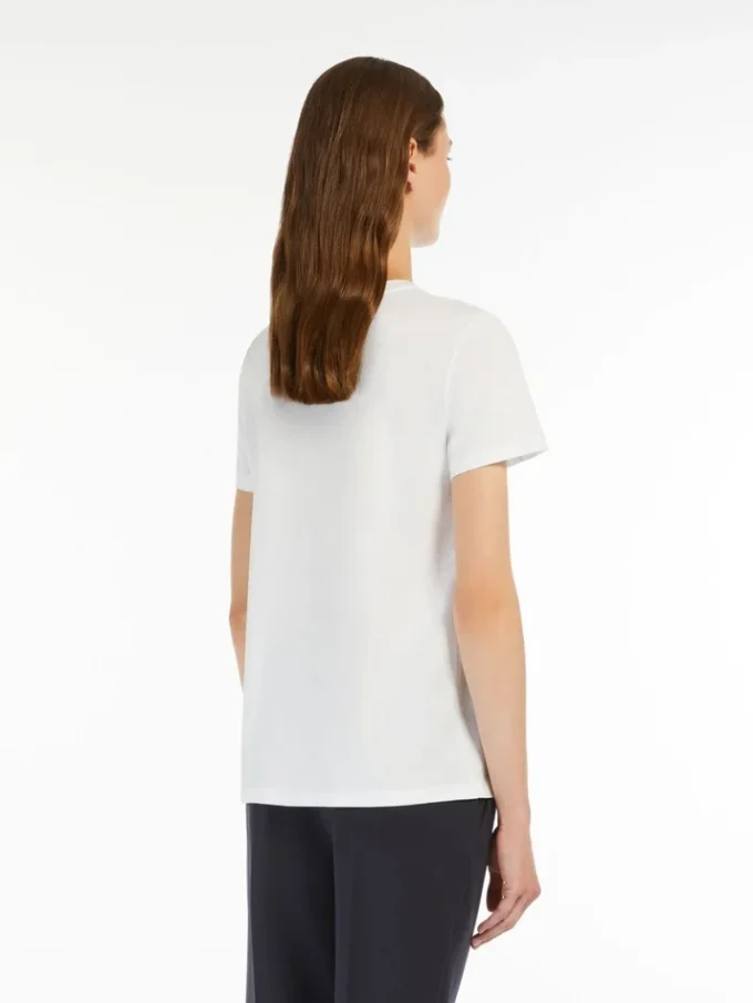 T-shirt em jersey de algodão, branco óptico T-shirt em jersey de algodão, branco óptico