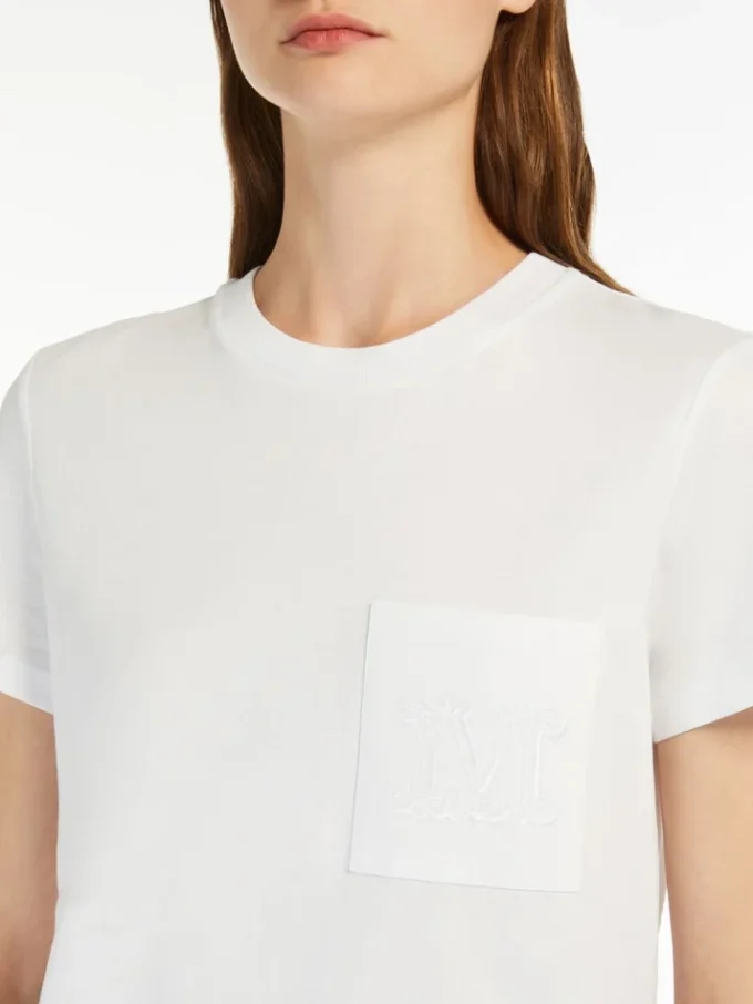 T-shirt em jersey de algodão, branco óptico T-shirt em jersey de algodão, branco óptico