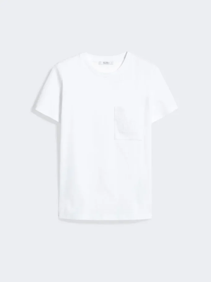 T-shirt em jersey de algodão, branco óptico T-shirt em jersey de algodão, branco óptico