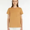 T-shirt em jersey de algodão, cor camelo T-shirt em jersey de algodão, cor camelo