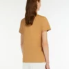T-shirt em jersey de algodão, cor camelo T-shirt em jersey de algodão, cor camelo