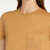 T-shirt em jersey de algodão, cor camelo T-shirt em jersey de algodão, cor camelo