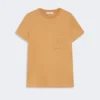 T-shirt em jersey de algodão, cor camelo T-shirt em jersey de algodão, cor camelo