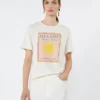 T-shirt em jersey de algodão, cru T-shirt em jersey de algodão, cru