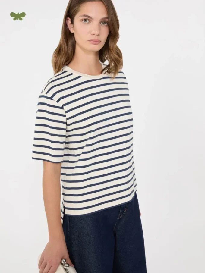 T-shirt em jersey de algodão, cru T-shirt em jersey de algodão, cru