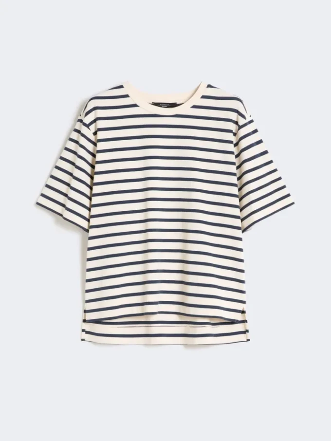 T-shirt em jersey de algodão, cru T-shirt em jersey de algodão, cru