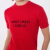 T-shirt em malha de lã e caxemira, vermelha T-shirt em malha de lã e caxemira, vermelha