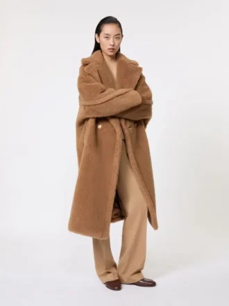 Teddy Bear Icon Coat, cor camelo
