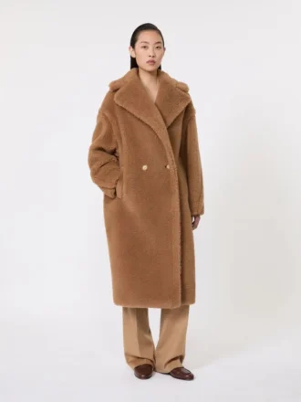 Teddy Bear Icon Coat, cor camelo