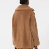 Teddy Bear Icon Coat curto, cor camelo