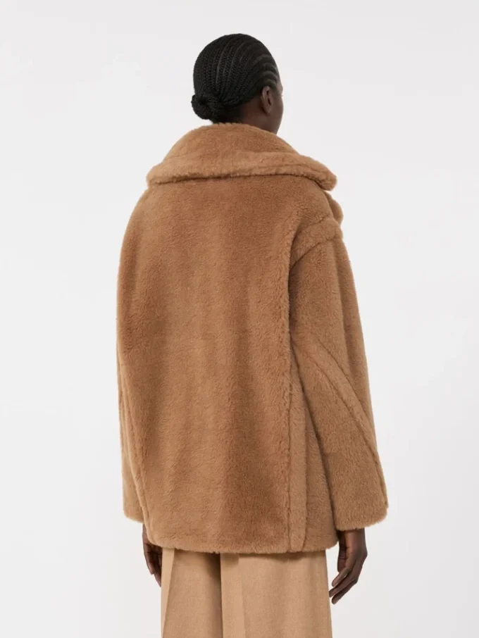 Teddy Bear Icon Coat curto, cor camelo