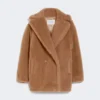 Teddy Bear Icon Coat curto, cor camelo
