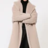 Teddy Bear Icon Coat em alpaca e lã, bege