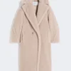 Teddy Bear Icon Coat em alpaca e lã, bege
