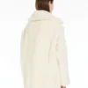 Teddy Bear Icon Coat em alpaca e lã, branco