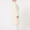 Teddy Bear Icon Coat em alpaca e lã, branco