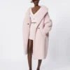 Teddy Bear Icon Coat em alpaca e lã, rosa