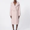 Teddy Bear Icon Coat em alpaca e lã, rosa