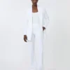 Top em fio de mistura de viscose, branco óptico Top em fio de mistura de viscose, branco óptico