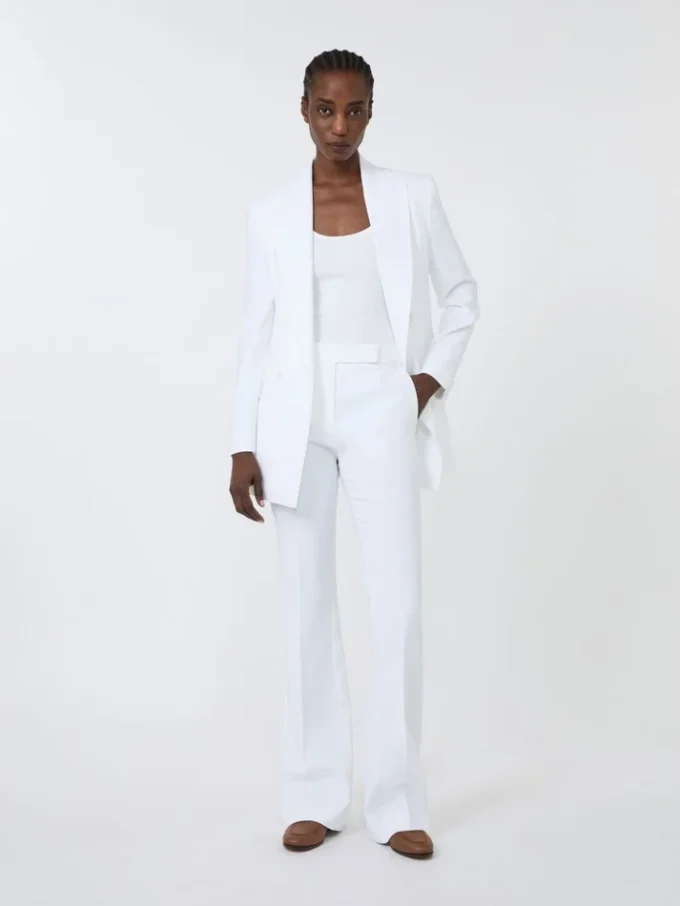Top em fio de mistura de viscose, branco óptico Top em fio de mistura de viscose, branco óptico