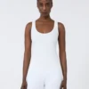 Top em fio de mistura de viscose, branco óptico Top em fio de mistura de viscose, branco óptico