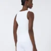 Top em fio de mistura de viscose, branco óptico Top em fio de mistura de viscose, branco óptico