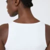 Top em fio de mistura de viscose, branco óptico Top em fio de mistura de viscose, branco óptico