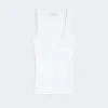Top em fio de mistura de viscose, branco óptico Top em fio de mistura de viscose, branco óptico