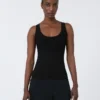 Top em fio de mistura de viscose, preto Top em fio de mistura de viscose, preto