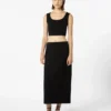Top em jersey scuba, preto Top em jersey scuba, preto