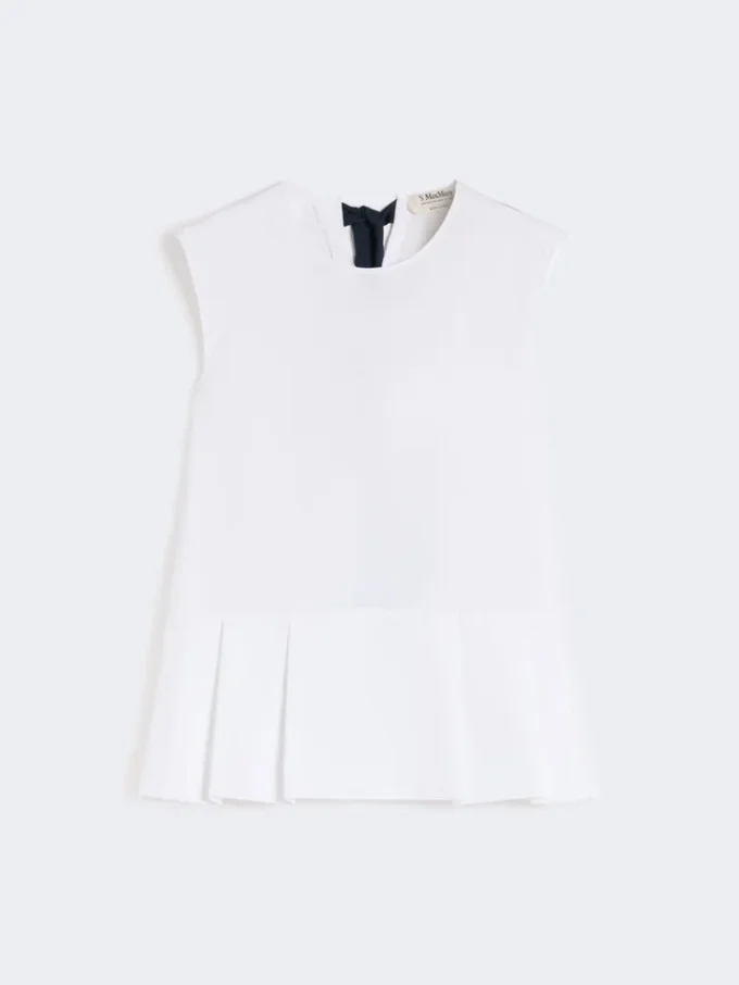 Top em popeline de algodão, branco Top em popeline de algodão, branco