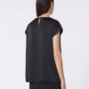 Top feminino em cetim, preto Top feminino em cetim, preto