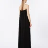 Vestido bustier em cady, preto Vestido bustier em cady, preto