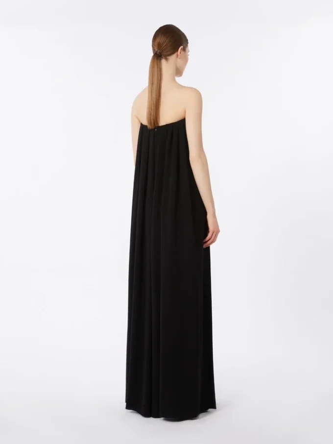 Vestido bustier em cady, preto Vestido bustier em cady, preto