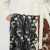 Vestido camisa em algodão estampado e sarja, branco Vestido camisa em algodão estampado e sarja, branco