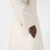 Vestido camisa em ganga de algodão, cor areia Vestido camisa em ganga de algodão, cor areia
