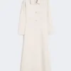 Vestido camisa em ganga de algodão, cor areia Vestido camisa em ganga de algodão, cor areia