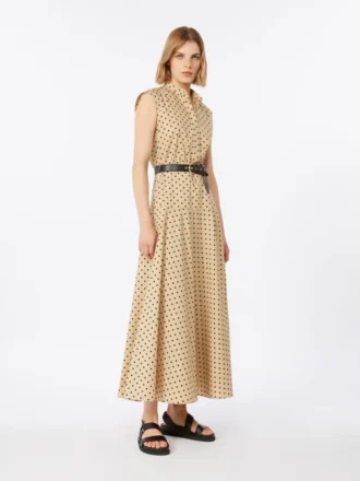 Vestido camisa em popeline estampado, colonial