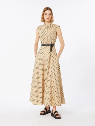 Vestido camisa em popeline estampado, colonial