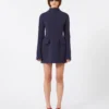 Vestido curto e justo em gabardine, azul-escuro Vestido curto e justo em gabardine, azul-escuro
