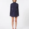 Vestido curto e justo em gabardine, azul-escuro Vestido curto e justo em gabardine, azul-escuro