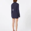 Vestido curto e justo em gabardine, azul-escuro Vestido curto e justo em gabardine, azul-escuro