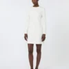 Vestido curto em jersey scuba, marfim Vestido curto em jersey scuba, marfim