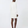 Vestido curto em jersey scuba, marfim Vestido curto em jersey scuba, marfim