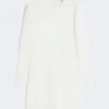 Vestido curto em jersey scuba, marfim Vestido curto em jersey scuba, marfim